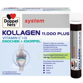 Abbildung der Produktverpackung Doppelherz system KOLLAGEN 11.000 PLUS Frontansicht